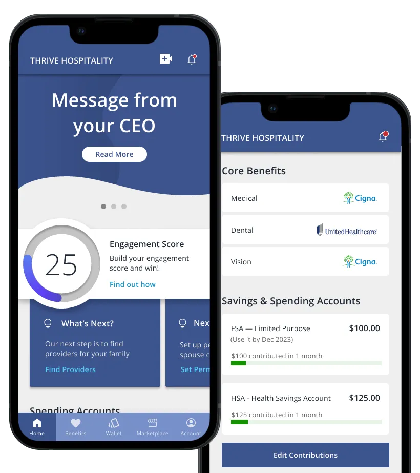 Benefits engagement app concepts