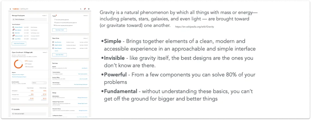Gravity design system principles