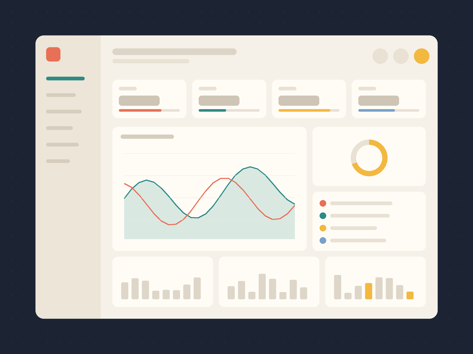 Illustration of a simple dashboard layout